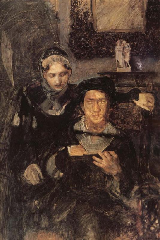 Mikhail Vrubel Hamlet and Ophell Sweden oil painting art